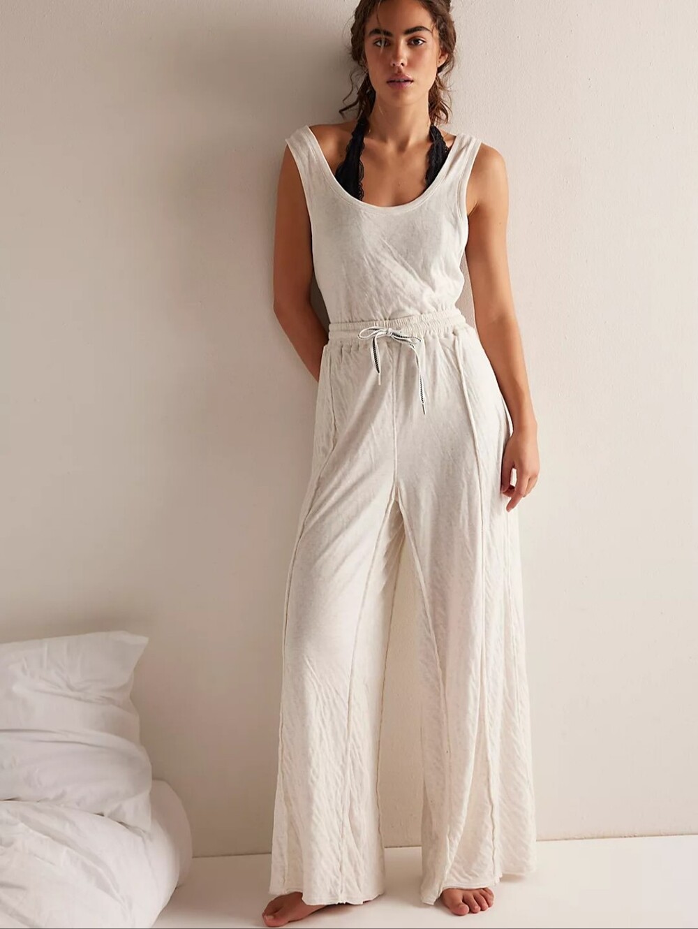 Free People Wait a Minute Jumpsuit XS Oatmeal